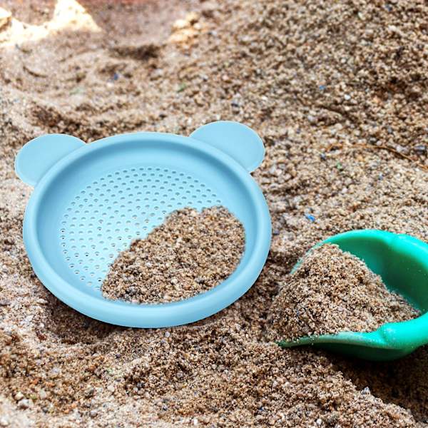 Børnesandsifter Legetøj Interaktivt Sandsandsifter Legetøj Silikon Strand Sandsifter Legetøj Blå 18X15.5CM Blue 18X15.5CM