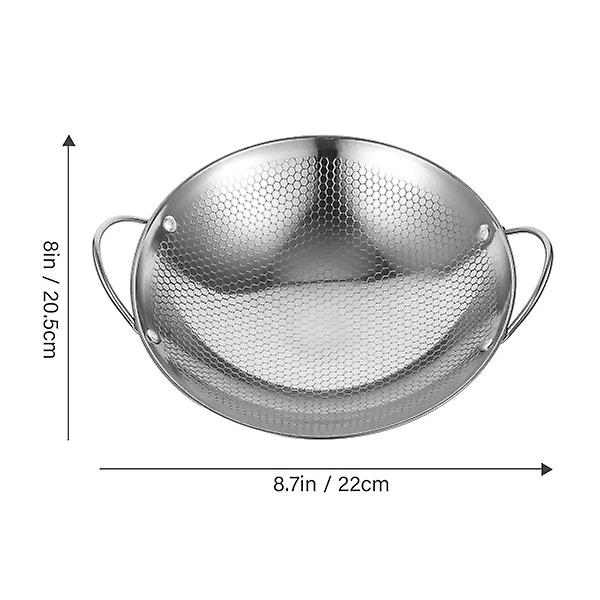 1 stk Husholdnings Stål Noodle Kogegryde Hot Pot Madlavning Seafood Pot Kogegryde Sort 23X20X6CM Black 23X20X6CM