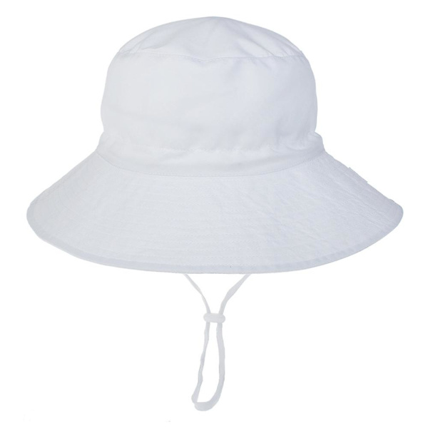 Vauvan aurinkolippis Kesä Ranta Upf 50+ Auringonsuojaus Vauvan Poikien Lippikset Taaperon Aurinkolippikset Lakki Vauvan Tytölle Lapselle Bucket HatSWHITE S WHITE