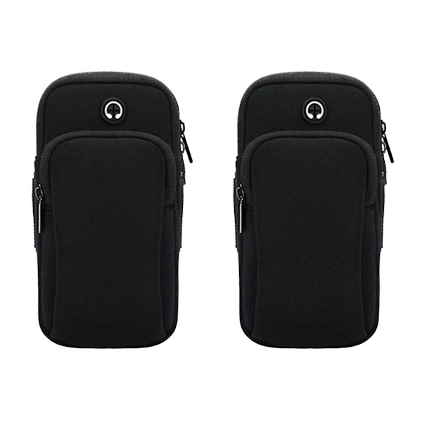 3 stk Sports Armbåndsveske Bærbar Multifunksjonell Armbåndslomme Wrist Mobiltelefon Penger Nøkler Kort Holder 2pcs