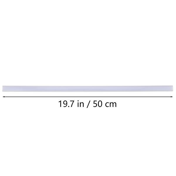 4 Sæt LED Kanal System Sølv U-formet LED Diffusor Med Mælkehvid Dækning Sølv 50X1.7cm Silver 50X1.7cm