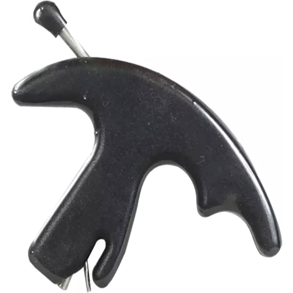 Tommelutløser for bue, 3-fingers tommelutløser med kalipergrep for sammensatt bue, utskiftbar utløser for bue med kalipergrep, svart