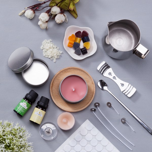 DIY Aromaterapi Stearinlys | Hjemmelavet Duftlys Luftfrisker Mainstays Teelys Hjemmelavet Aromaterapi DIY Stearinlyskit Kit