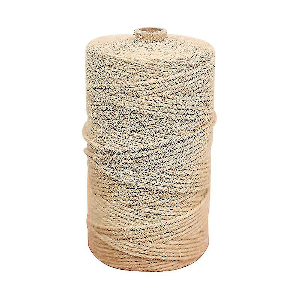 100m Naturlig Jute Hyssing 2-lags Pakkehyssing Bakerhyssing Kunst og Håndverk Linsnor Håndarbeidssnor