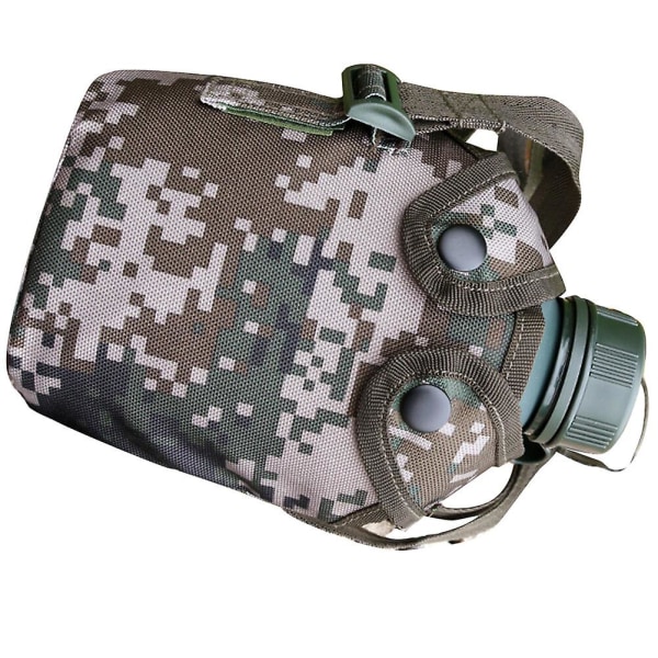1 Set Utomhus Vattenflaska Aluminiumlegering 1l Militärvattenflaska Camping Vandring Överlevnad KettleLu stycke 19x13cm Lu paragraph 19x13cm