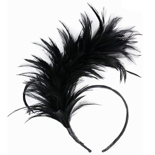 Fascinator Hatte til Kvinder Fjer Pandebånd Kentucky Hovedbeklædning Gatsby Derby Hat til Cocktail Bryllup Te Party