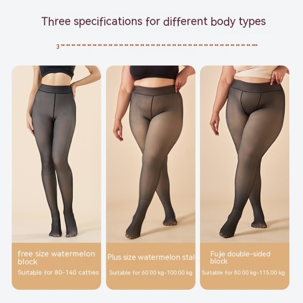 1 Pakk Damefôrede Leggings, Vintervarme Svarte Termiske Trenings- og Yogaleggings Black A S(40-70KG)