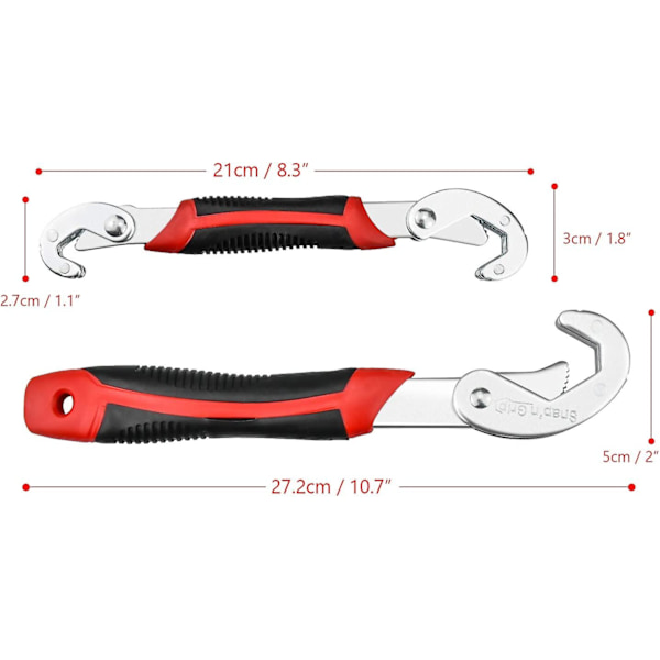 2-pack Multifunktionsnyckel, Verktygssats, Justerbar Nyckel, Justerbar Universalnyckel Auto Release Set, Justerbar Rörnyckel 22-32mm, 15-32mm, 9-14mm