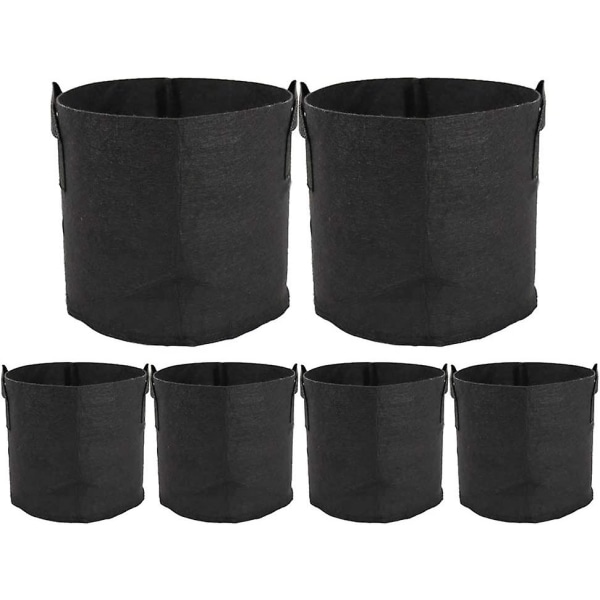 Garden Planting Bag, Plant Bags Grow Bag Vegetable Pot 3 Gallon Non-woven Fabric Planting Bags Garden Vegetable Bag For Potato/potato/carrot/tomato (6