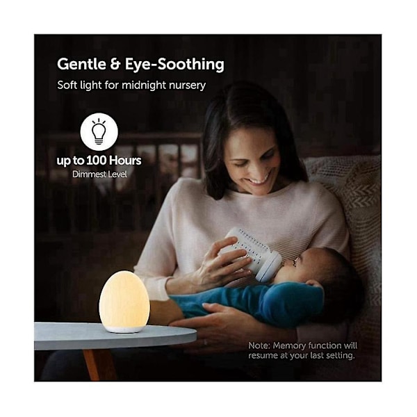 Natlampe, baby natlampe med dæmpningsfunktion, genopladelig natlampe med 1 times timer &
