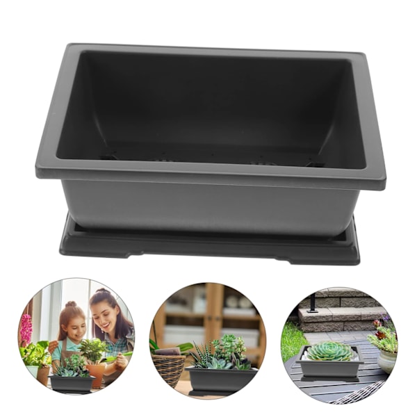 Plastkrukor för suckulenter er er er Trädgårdskrukor Krukor Rektangulär Kruka för suckulenter Balkong Bonsai Kruka