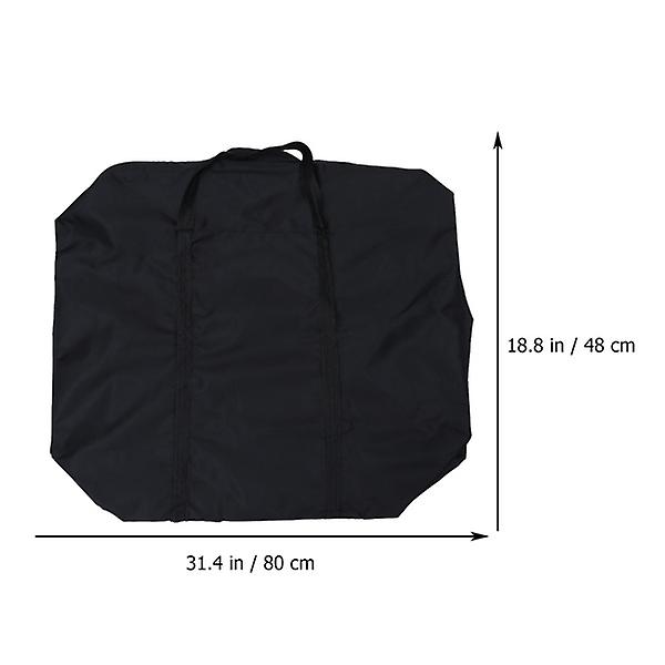 Stor Canvas Tote Nylon Sportväska Gymväska Stor Reseväska Stor Kapacitet Förvaringsväska Reseväska Black 80x48cm