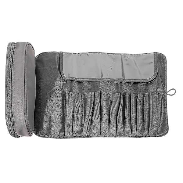 Multifunktionell Sminkborste Rullväska Kosmetisk Väska Toalettartiklar Organiserare Grå 28x23x6cm Grey 28x23x6cm