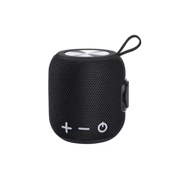 Bærbar Bluetooth-høyttaler, 360 HD-surroundlyd og rik stereobass 24-timers spilletid utendørs hjemme og fest, svart