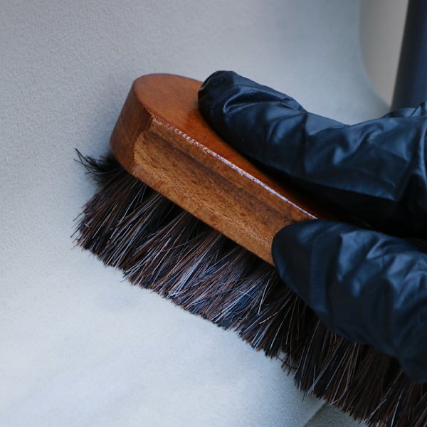 Hevosenharjaskenkäkiillotusharja, Pehmeät Hevosenharjakset Nahka puhdistus- ja hoitoharjat Mukavalla Otteella Kengille