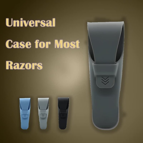 3 kpl silikoninen partakoneen case, kumiturvallinen parranajokoneen cover suoja, kannettava vedenpitävä partakoneen case (3-PACK)