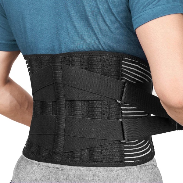 Ryggbyxor för smärtlindring i nedre delen av ryggen, andningsbart ryggstödsbälte för män/kvinnor för arbete, antisladd svankstödsbälte med