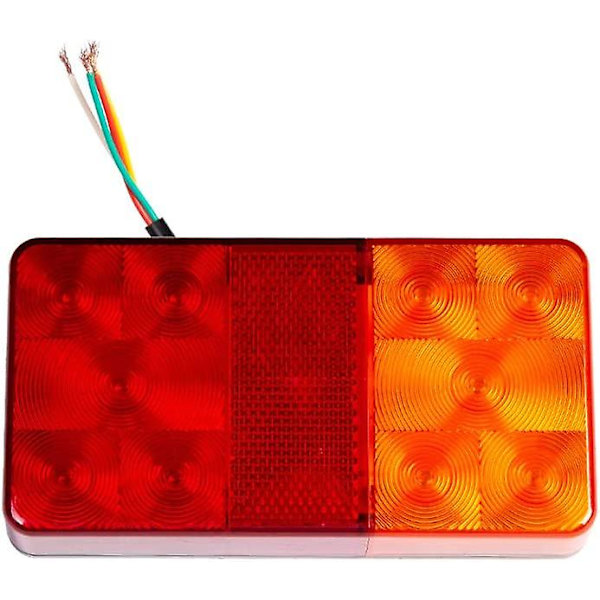 2 Pak 12v LED Trailerlys, Bagerste Bremslys, Bremslys, LED Trailerlys (10 LED Pærer) Til Campingvogn/Lastbil/Bil/Trailer Baglygter.