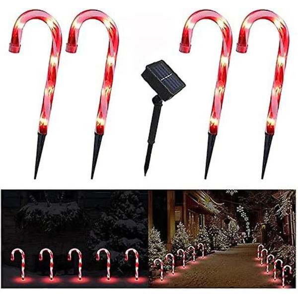 5-pak Barley Candy Cane LED Solcellelys Utendørs - Varmt Hvit