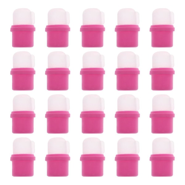 20 kpl Manikyyrivälineet Ammattimainen Kynsilakan Poisto Työkalut Kynsi Pehmeämyssyjä Poista Pehmeämyssyjä Kylvetä Leikkeet Pink 4.5x2.5cm