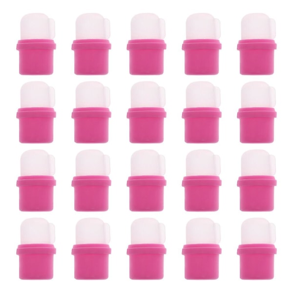 20 st manikyrverktyg Professionellt verktyg för borttagning av nail art Nail Soaker Caps Soak Off Caps Soak Clips Pink 4.5x2.5cm