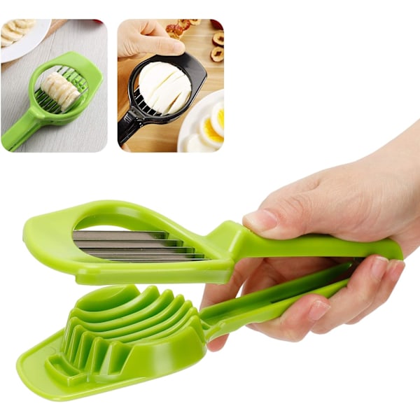Äggkutter, Kutter för Hårdkokta Ägg, Handhållen Fruktdelare, Grönsaksdelare för Champinjoner, Jordgubbar, Körsbärstomater, Kiwi, Köksredskap