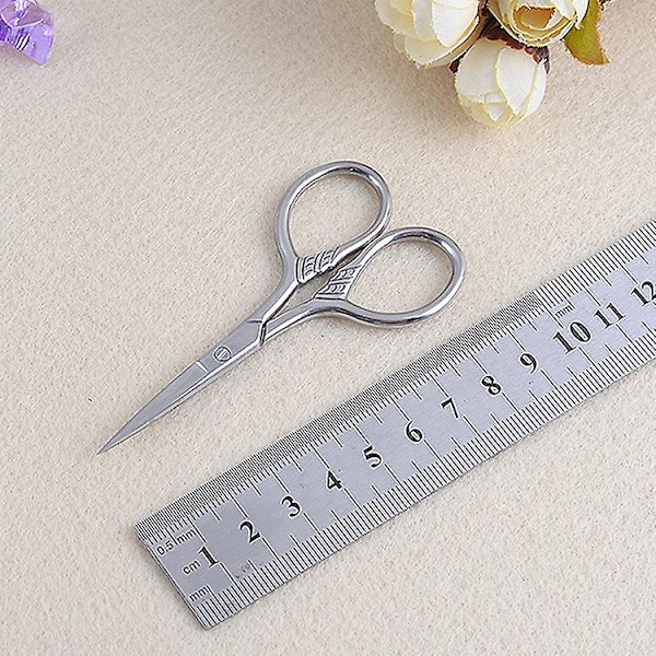 Professionell Liten Öron- och Näshårssax, Böjd och Säker Vass Spets Grooming Trimmer Skönhetssax För Naglar, Ansikte, Mustasch, Ögonbryn och Ögonfransar