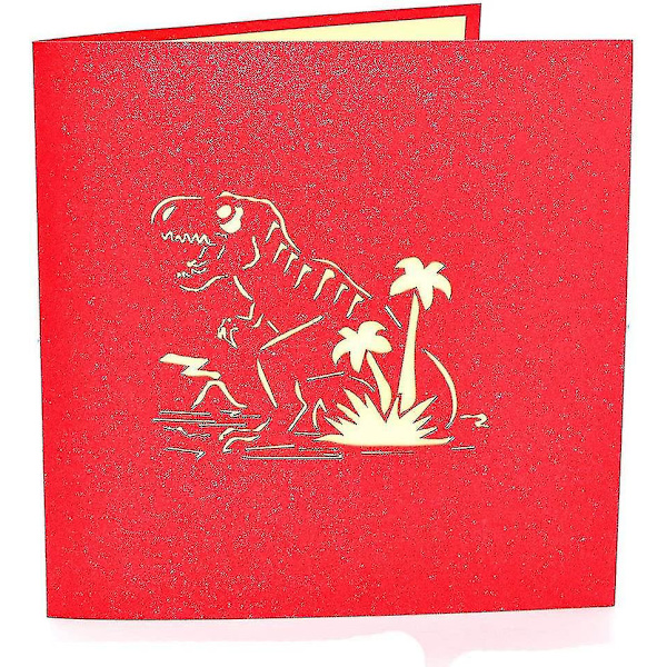 Dinosaur 3D Popup Hilsenskort Blankt Kort Velegnet Til De Fleste Anledninger