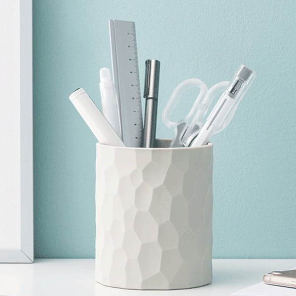 Penholder, nordisk stil silikone vandtæt penholder til skrivebord enkel og moderne minimalistisk makeup organizer multifunktionel