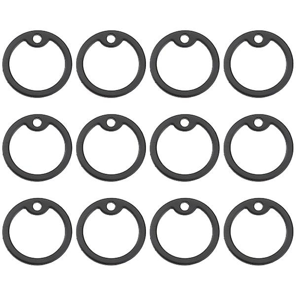 12 kpl Koiran Nimelappujen Vaimentimia Lemmikkieläinten Nimelappujen Vaimentimia Koiran Nimelappujen Vaimentimia Musta 3,9X3,9X0,4cm Black 3.9X3.9X0.4cm