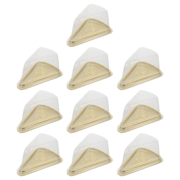 100 stk Trekantformede Emballasjebokser Multifunksjonelle Bakstbokser Oppbevaringsbokser Gull 11,3X7,5X5,5CM Golden 11.3X7.5X5.5CM