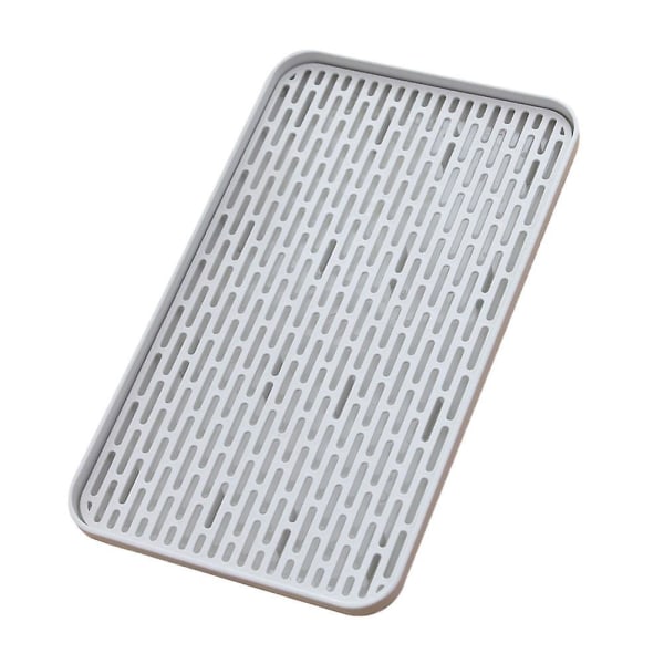Vaskeservant Tørke Matte Kjøkken Avløpsbrett Te Serveringsbrett Kjøkken Avløpsbrett Avløpsbrett Holder Hvit White 33.8x22.6cm