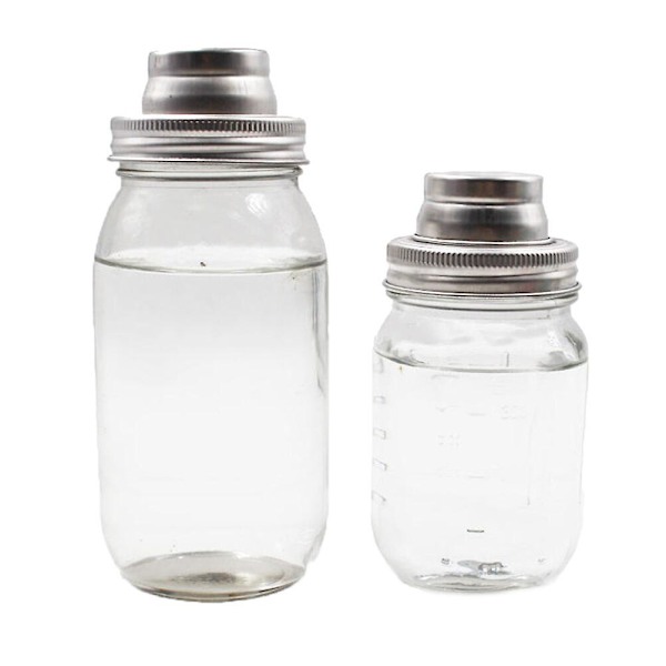 4 stk. 70 mm Shaker Låg Tættende Rustfrit Stål Hætter Lækagesikre Mason Jar Dæksel Til Konservesglas Glasflaske Sølv 4 stk. Silver 4pcs