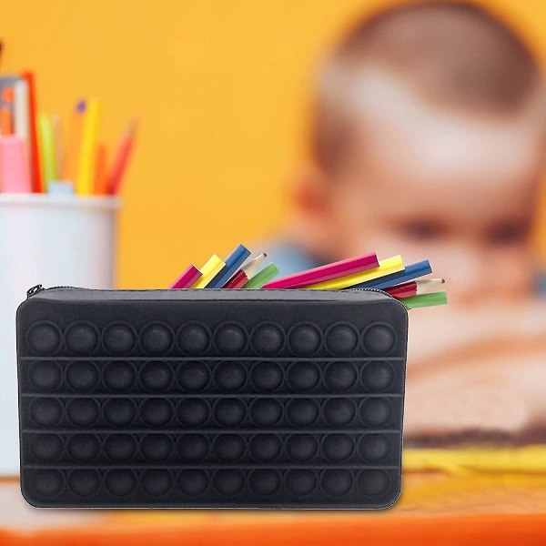 Case Push Pop Fidget Toy Enkel Sensorisk Silikon Bubble Toy, förvaringsväska Dekompressionsleksak för barn