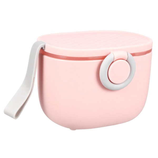 Bärbar mjölkpulverlåda med stor kapacitet Baby på burk med skedRosa12x9x9cm Pink 12x9x9cm