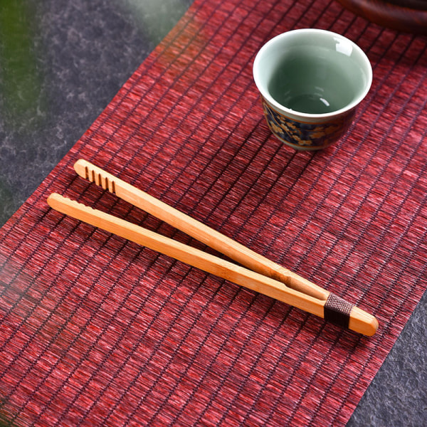 Bambu keittiövälinepihdit, uudelleenkäytettävät bambu-paahtoleipäpihdit, kimchi, hedelmät ja tee, 4 kpl.Teaklipsi