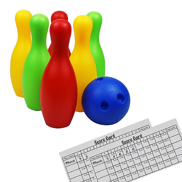 Leksaker Barn Gräsmatta Bowling Spel Födelsedagsfest Presenter Sport Bowling Leksak Barn Bowling leksakFärgstark19x6,5cm Colorful 19x6.5CM