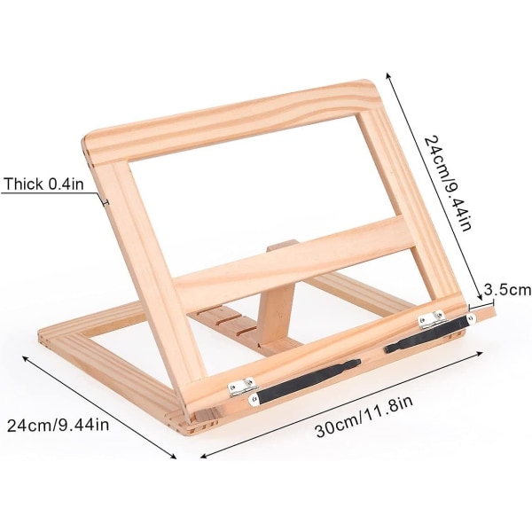 Justerbar træbogholder kogebogsholder læseskrivebord