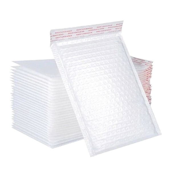 50 st Användbar bubbelpostpåse Stötsäker förpackningspåse förvaringspåse (vit)Vit18X25CM White 18X25CM