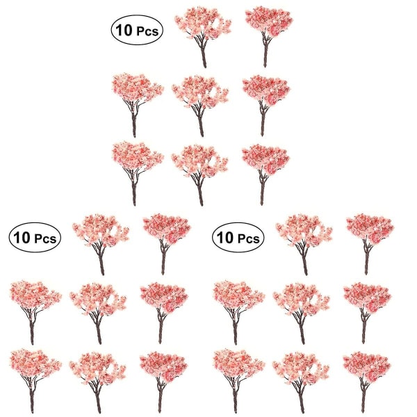 30 kpl Malli Kirsikka Puut Puisto Katu Diorama Maisema Asettelu Miniatyyri Maisema (6,5cm)30 30 pcs