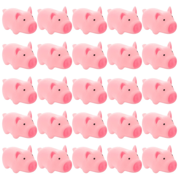 25 st Mini Grisleksaker för Sommar Baby Leksaker Långsam Leksak Mikro Grisleksak Sprutljud Leksaker Sommarfest Favoriter 5,5 * 3,1 cm 5.5*3.1 cm