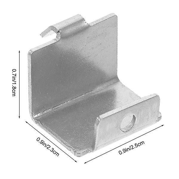 28 stk Glasshyllebraketter Metallkjøleskapskroker Grønnsakskurvstøtte Glassklemme Klemme Fryserhylleholder Sølv 2,5X2,3CM Silver 2.5X2.3CM