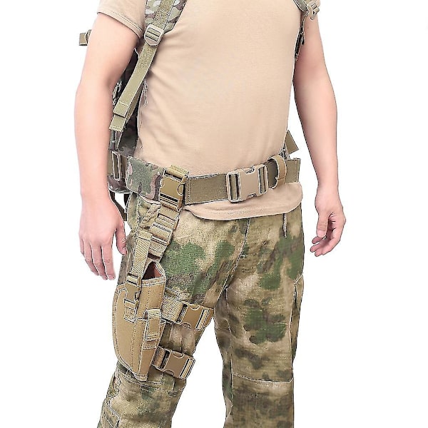 Universal Drop Leg Handed Lårpose Lomme Lårsele Valgfri Tornado Kompatibel Med Højre Ben, Khaki