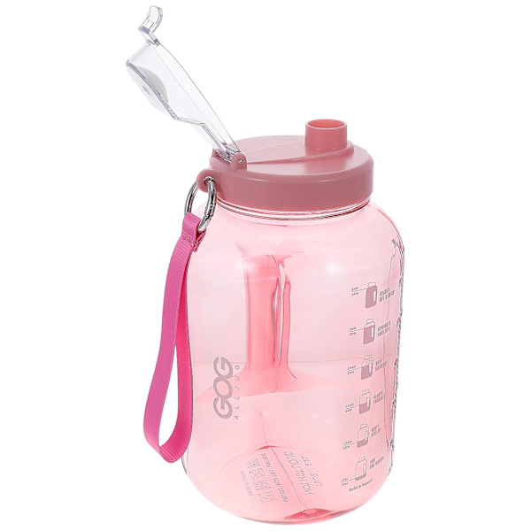 1 kpl Suurikapasiteettinen Urheilupullo Ulkoilupullo Fitness-vesipullo Vaaleanpunainen 25X14X14CM Pink 25X14X14CM