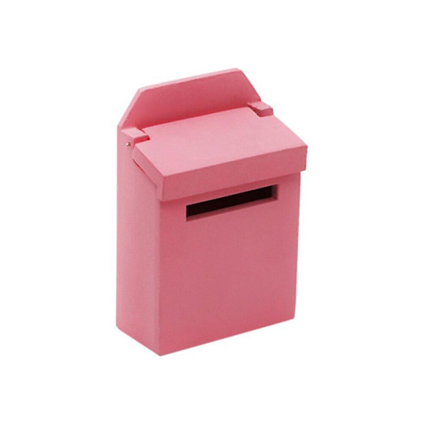 1 stk 1 til 12 Forhold Miniatyr Postkasse Dekorativ Brevkasse Modell Mini Scene Rekvisitter (rosa)Rosa4.6X6.9cm Pink 4.6X6.9cm