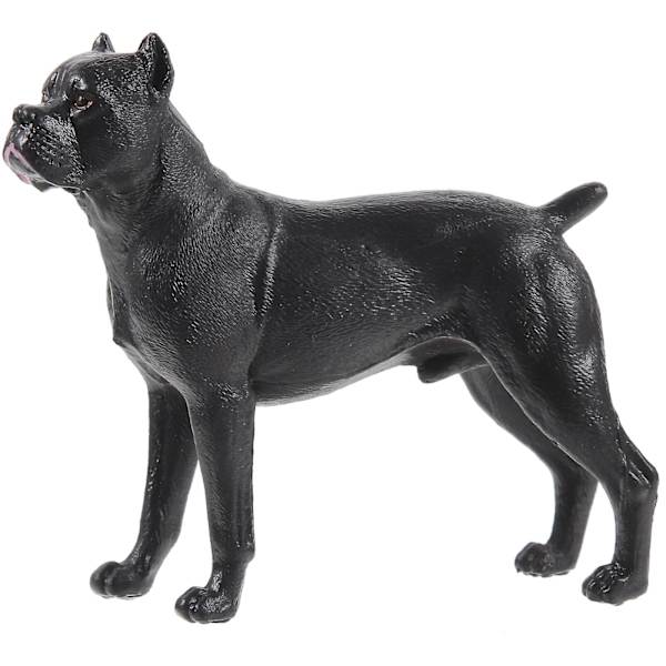 Realsitisk Simuleringshund Figur Mini Hund Figurinet Figur Dyrefigur Dekoration Børns Legetøj Sort 9X7.5X2.7CM Black 9X7.5X2.7CM