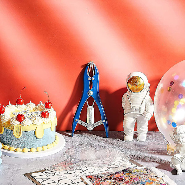 Ballongexpansionsverktyg Tång Blå Paljettfyllning Tång Rostfritt Stål Ballong Klockform DIY-verktyg (1 st)