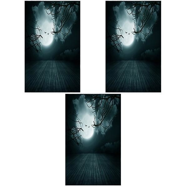 3 kpl 90x150cm 3D Halloween-pelottava tausta Realistinen kauhuaiheinen tausta juhliin valokuvausta varten 3pcs