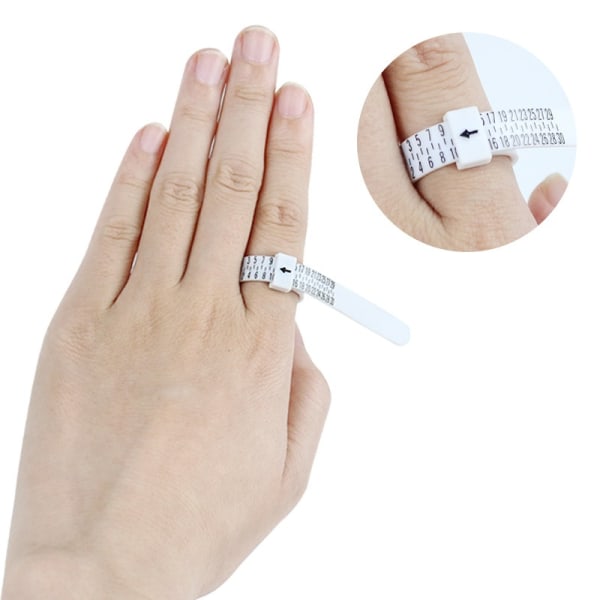 Ring Sizer Set Återanvändbart Finger Storlek Mätare Mätverktyg Smycken Storleksverktyg 1-30CM Ringar Storlek
