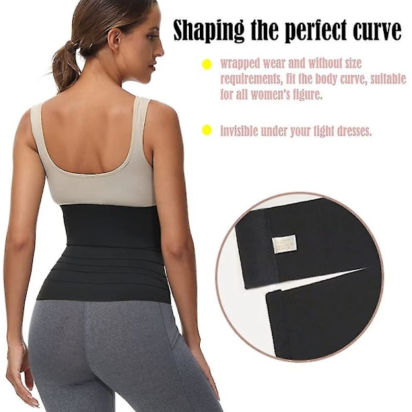 Bandage Wrap Taljetræner Tape Usynlig Taljetrimmer Wrap Lændestøtte Til Taljeaflastning Body Shaper Bindebælte 5 Meter 5 Meters